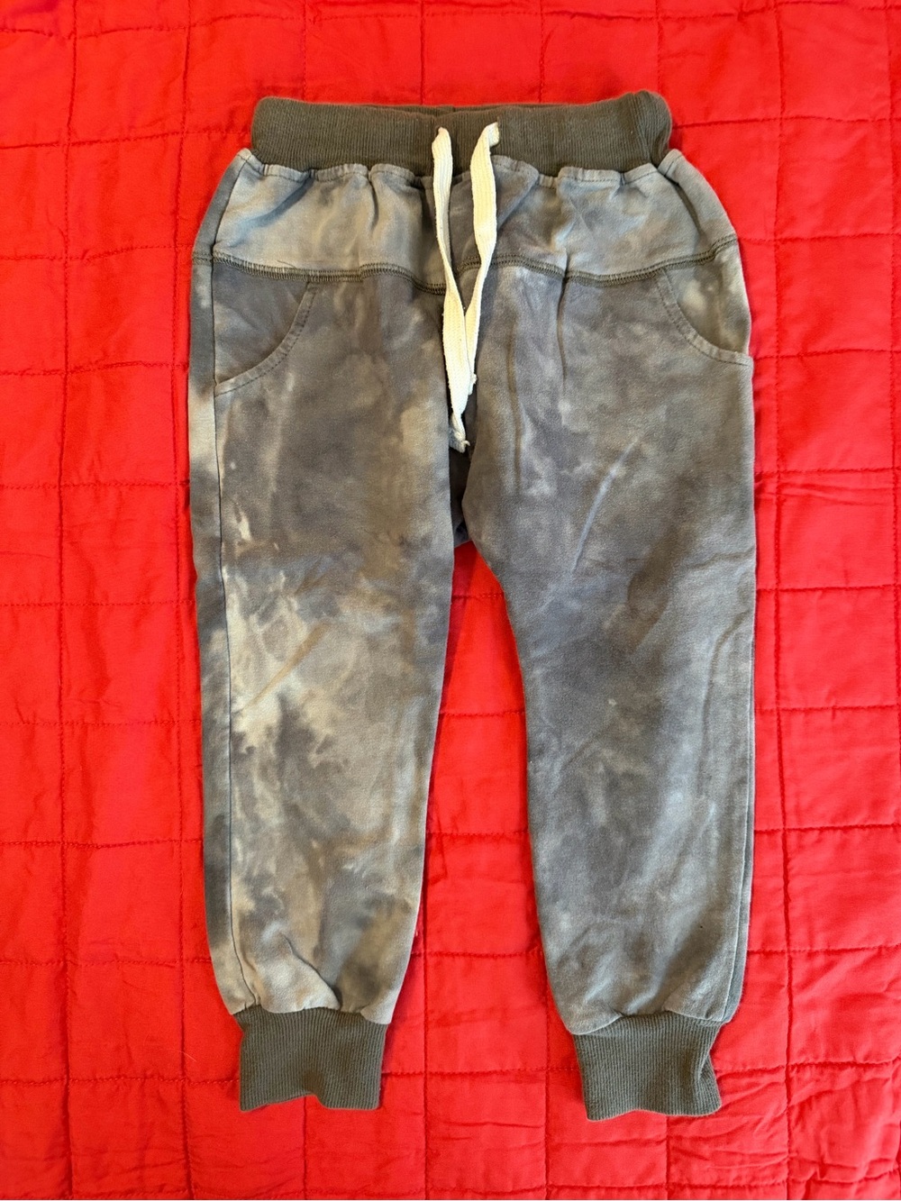 Little Bipsy Gray Tie-Dye Jogger Sweatpants